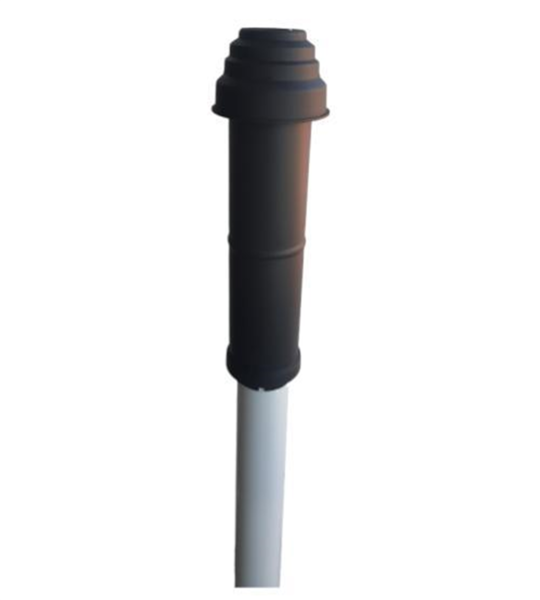 DDÖKÜM Ø80/125 DİKEY BACA BEYAZ ATROMİX